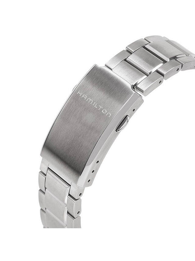 Hamilton H64615135 Men's Khaki Aviation Pilot Day Date Automatic Bracelet Strap Watch, Silver/Black Cloned@16102022-001050