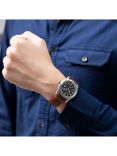 Hamilton H70555533 Men's Khaki Field Automatic Date Leather Strap Watch, Dark Brown/Black