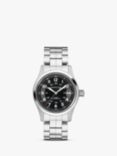 Hamilton H70455133 Men's Khaki Field Automatic Date Bracelet Strap Watch, Silver/Black