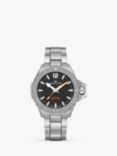 Hamilton H77815130 Men's Khaki Navy Frogman Automatic Bracelet Strap Watch, Silver/Black