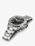 Hamilton H77815130 Men's Khaki Navy Frogman Automatic Bracelet Strap Watch, Silver/Black