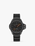 Hamilton H77845330 Men's Khaki Navy Frogman Automatic Rubber Strap Watch, Black