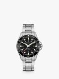 Hamilton H82515130 Men's Khaki Navy Scuba Automatic Bracelet Strap Watch, Silver/Black