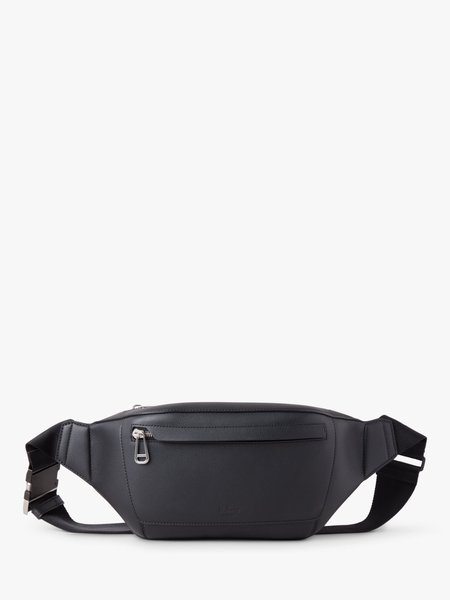 Black Grained Leather Hermes Belt Pouch