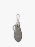 Mulberry Heavy Grain Leather Tab Keyring, Charcoal