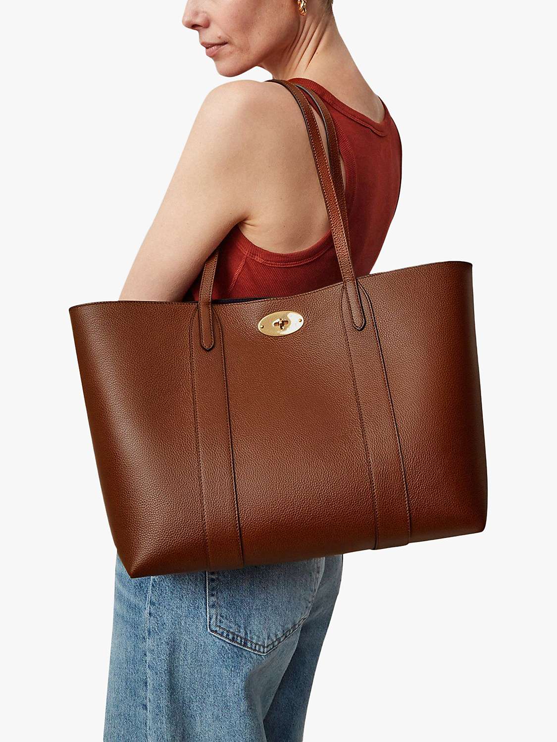 Buy Mulberry Bayswater Small Classic Grain Leather Tote Bag Online at johnlewis.com
