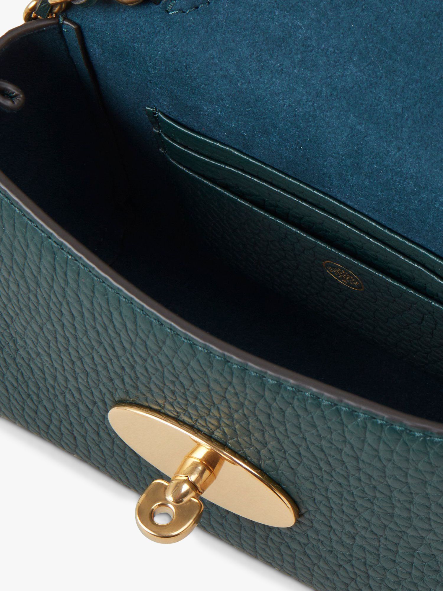 Mulberry Small Darley Heavy Grain Leather Cross Body Bag, Mulberry Green at  John Lewis & Partners