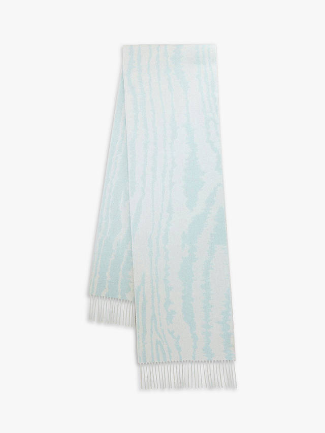 Mulberry Wool Cashmere Moire Scarf, Acrylic Green