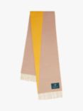 Mulberry Wool Cashmere Two Tone Scarf, Double Yellow/Maple