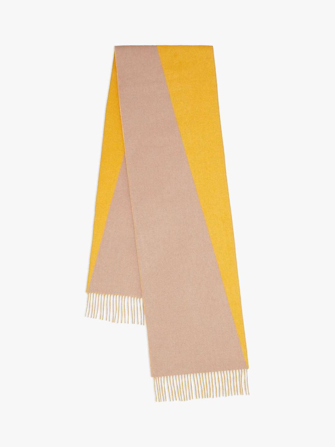 Buy Mulberry Wool Cashmere Two Tone Scarf, Double Yellow/Maple Online at johnlewis.com