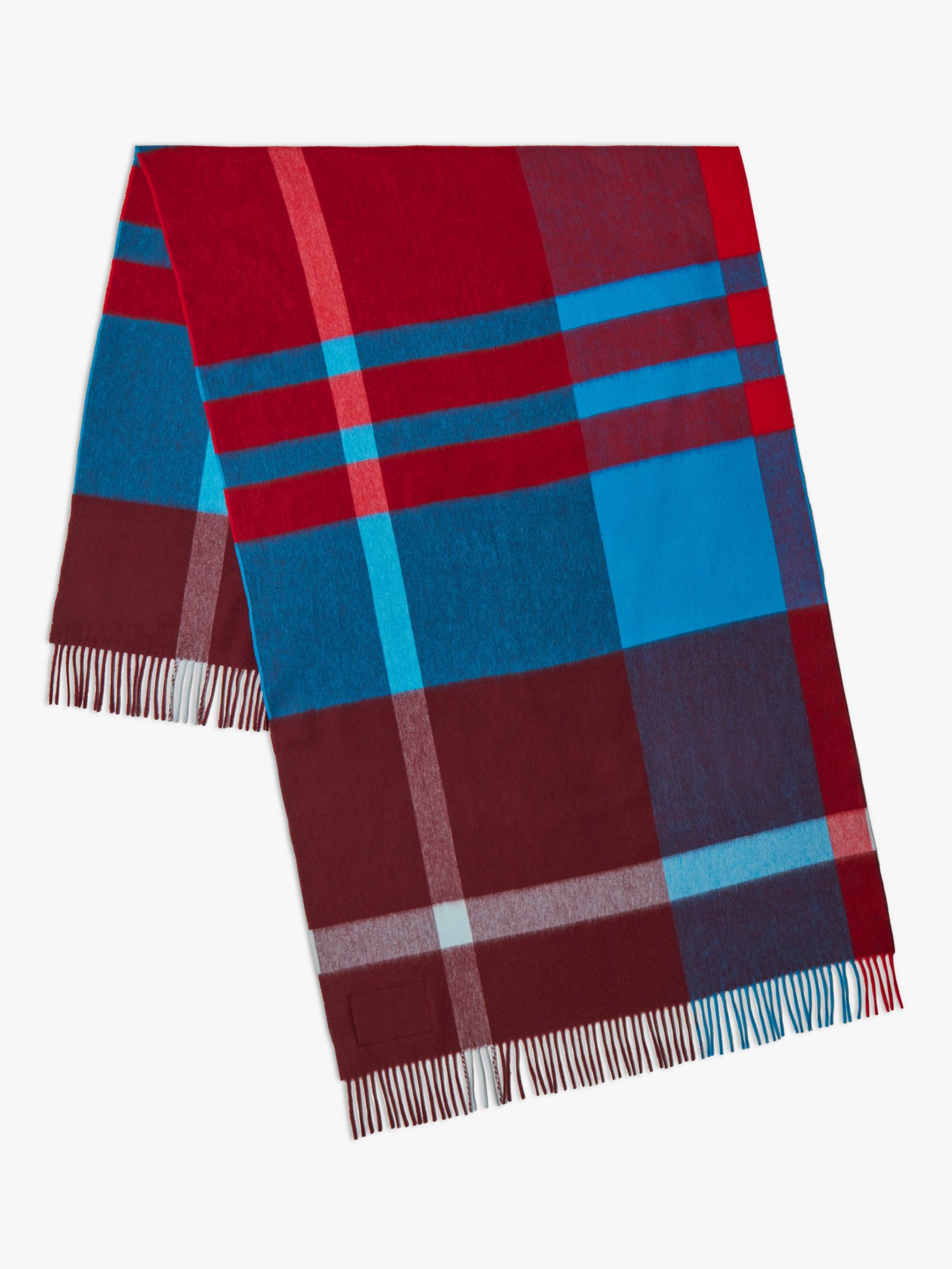 Mulberry Ombré Logo Merino Wool Scarf in Poplin Blue-Maple