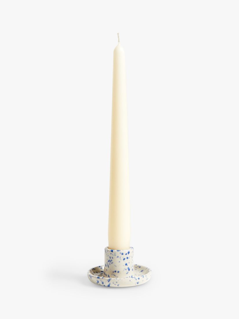 John Lewis ANYDAY Splash Candle Holder, Honey, Large