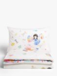 little home at John Lewis Confetti Fairy Print Cotton Single Duvet Cover and Pillowcase Set, Multi