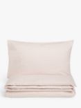 John Lewis Gingham Pure Cotton Duvet Cover and Pillowcase Set, Pink