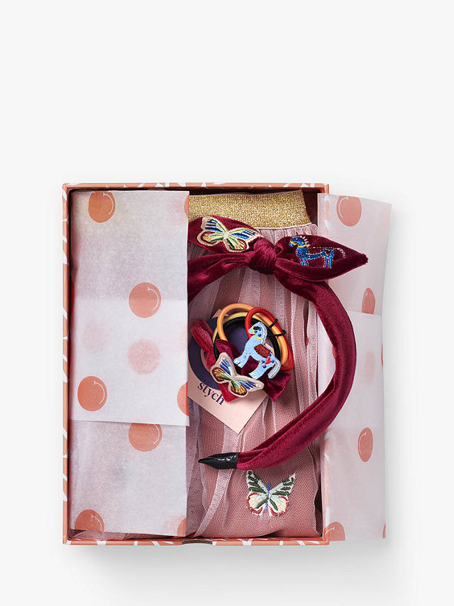 Stych Kids' Butterfly & Unicorn Tulle Skirt & Accessories Gift Box Set, Multi