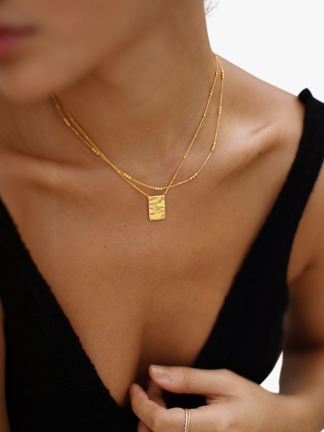 Monica Vinader Siren Muse Pendant Necklace, Gold