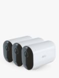 Arlo Pro 4 XL Wireless Smart Security System with Three 2K HDR Indoor or Outdoor Cameras, White