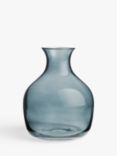 John Lewis ANYDAY Glass Plump Posy Vase, H13cm, Steel