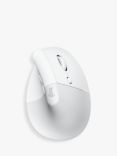 Logitech Lift for Mac Wireless Vertical Ergonomic Mouse, White