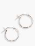 John Lewis Small Skinny Hoop Earrings, Silver