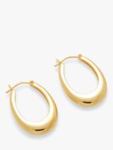 John Lewis Chunky Oval Hoop Earrings, Gold