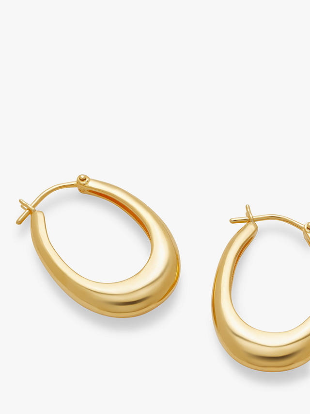 John Lewis Chunky Oval Hoop Earrings, Gold at John Lewis & Partners
