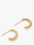 John Lewis Small Twisted Rope Hoop Earrings, Gold