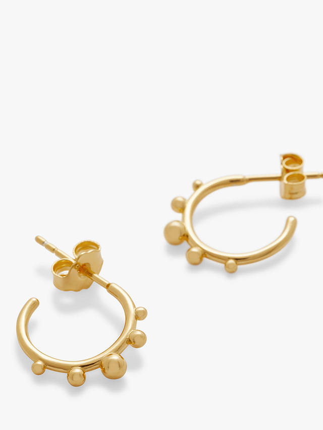 John Lewis Small Bubble Hoop Earrings, Gold at John Lewis & Partners
