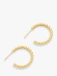 John Lewis Medium Beaded Hoop Earrings, Gold
