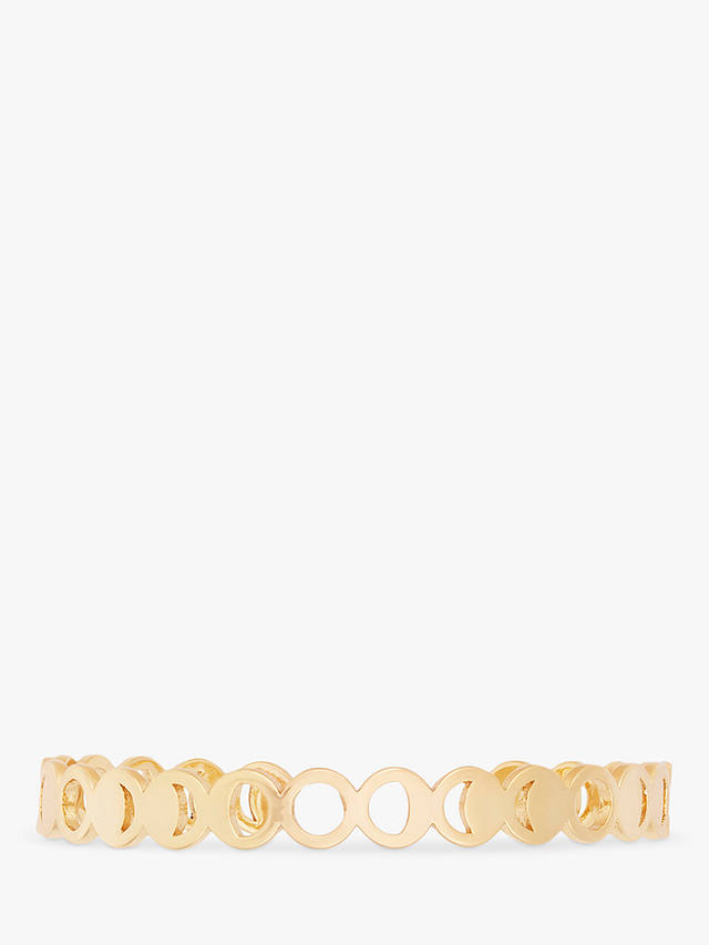Wanderlust + Co Moon Phases Open Bangle, Gold