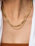 Wanderlust + Co Reflect XL Curb Chain Necklace, Gold