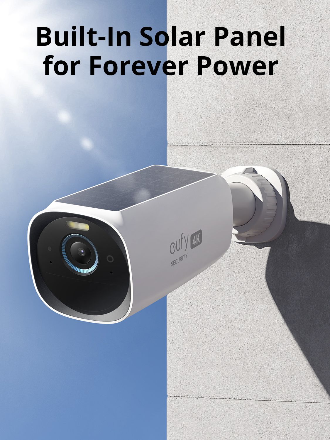 eufy S330 eufyCam 3 Wireless Smart Security System with Two 4K Indoor or  Outdoor Cameras, White