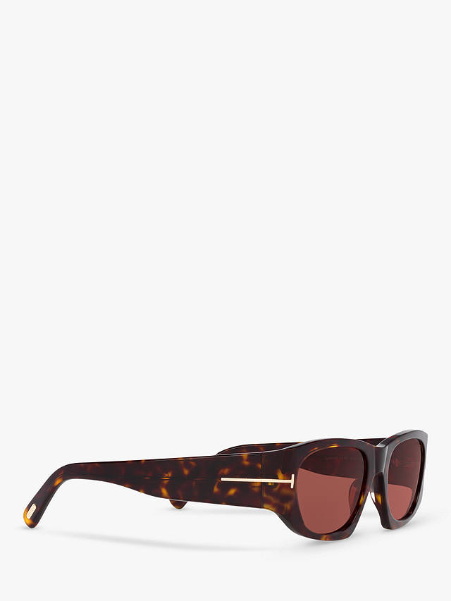 TOM FORD FT0987 Unisex Cyrille Square Sunglasses, Havana/Brown