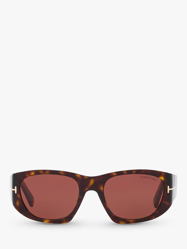 TOM FORD FT0987 Unisex Cyrille Square Sunglasses, Havana/Brown