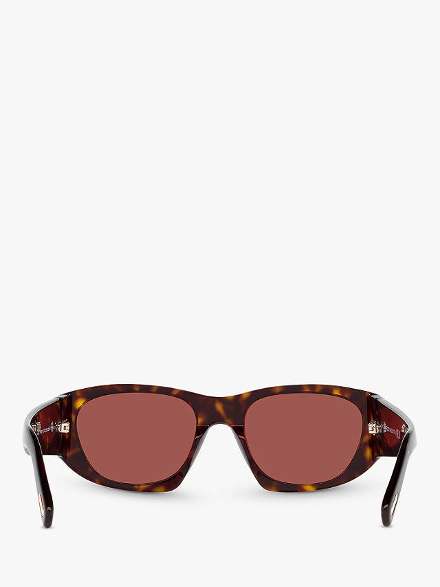 TOM FORD FT0987 Unisex Cyrille Square Sunglasses, Havana/Brown