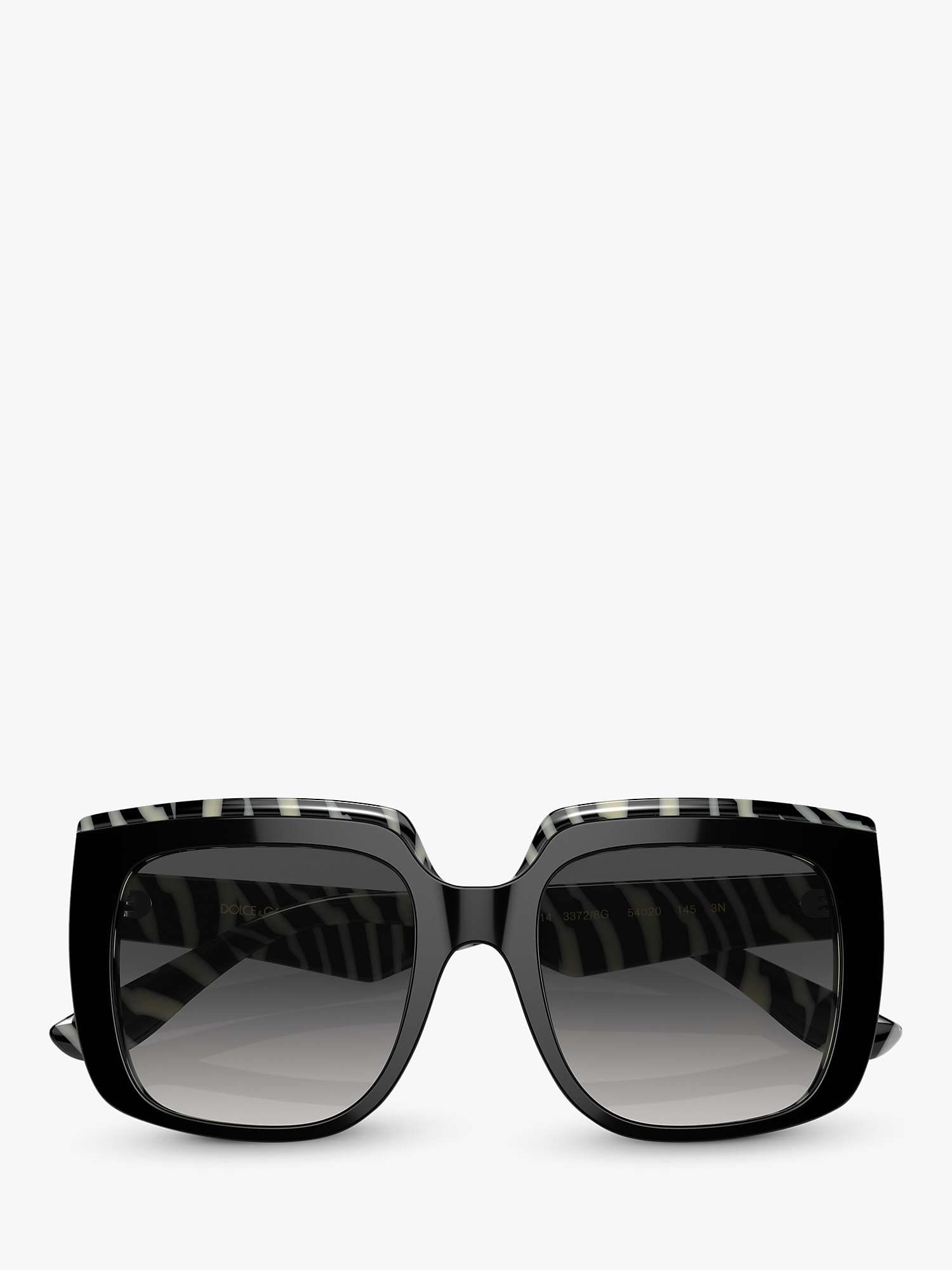 Buy Dolce & Gabbana DG4414 Women's Square Sunglasses, Black/Grey Gradient Online at johnlewis.com