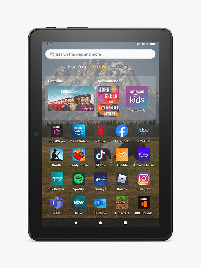 Amazon Fire HD 8 Tablet (12th Generation, 2022) with Alexa Hands-Free, Hexa-core, Fire OS, Wi-Fi, 32GB, 8", with Special Offers, Black