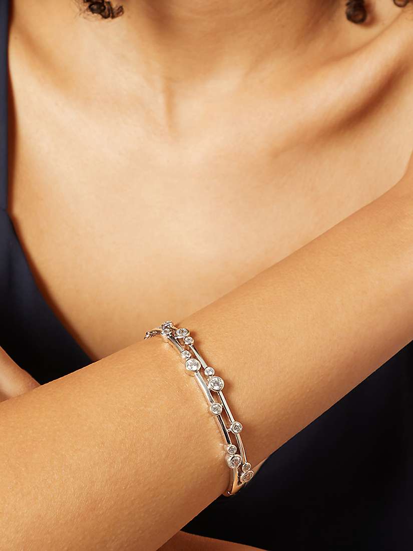 Buy Jools by Jenny Brown Cubic Zirconia Bubble Double Row Bangle Online at johnlewis.com