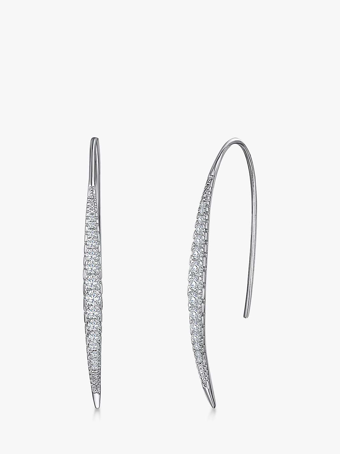 Buy Jools by Jenny Brown Cubic Zirconia Sail Drop Earrings, Silver Online at johnlewis.com