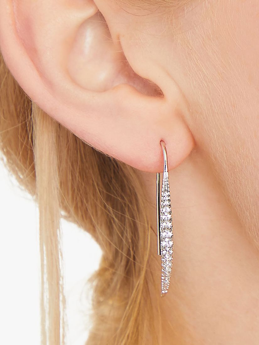 Buy Jools by Jenny Brown Cubic Zirconia Sail Drop Earrings, Silver Online at johnlewis.com