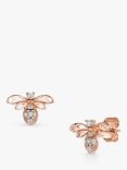 Jools by Jenny Brown Bee Cubic Zirconia Stud Earrings, Rose Gold