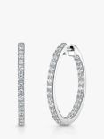 Jools by Jenny Brown Cubic Zirconia Hoop Earrings, Silver