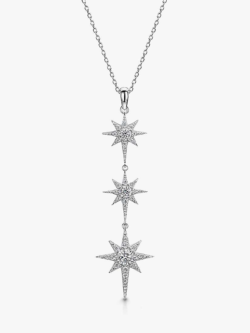 Buy Jools by Jenny Brown Triple North Star Pendant Necklace, Silver Online at johnlewis.com