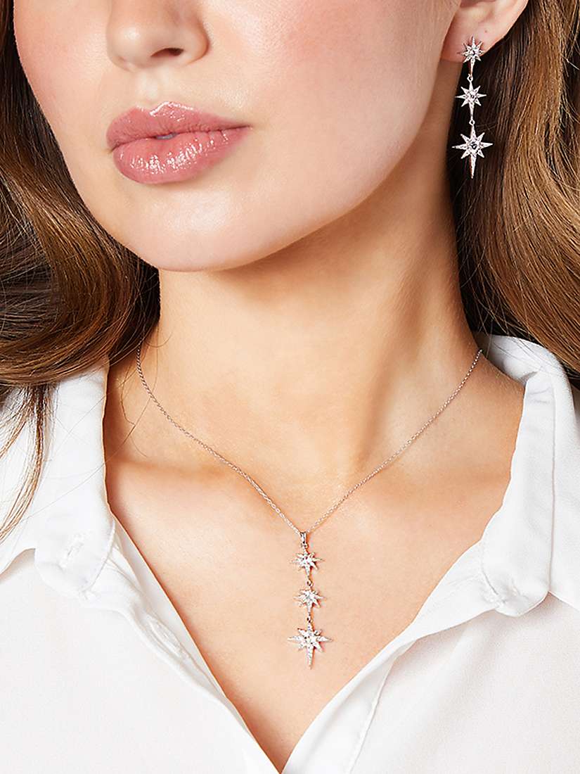 Buy Jools by Jenny Brown Triple North Star Pendant Necklace, Silver Online at johnlewis.com