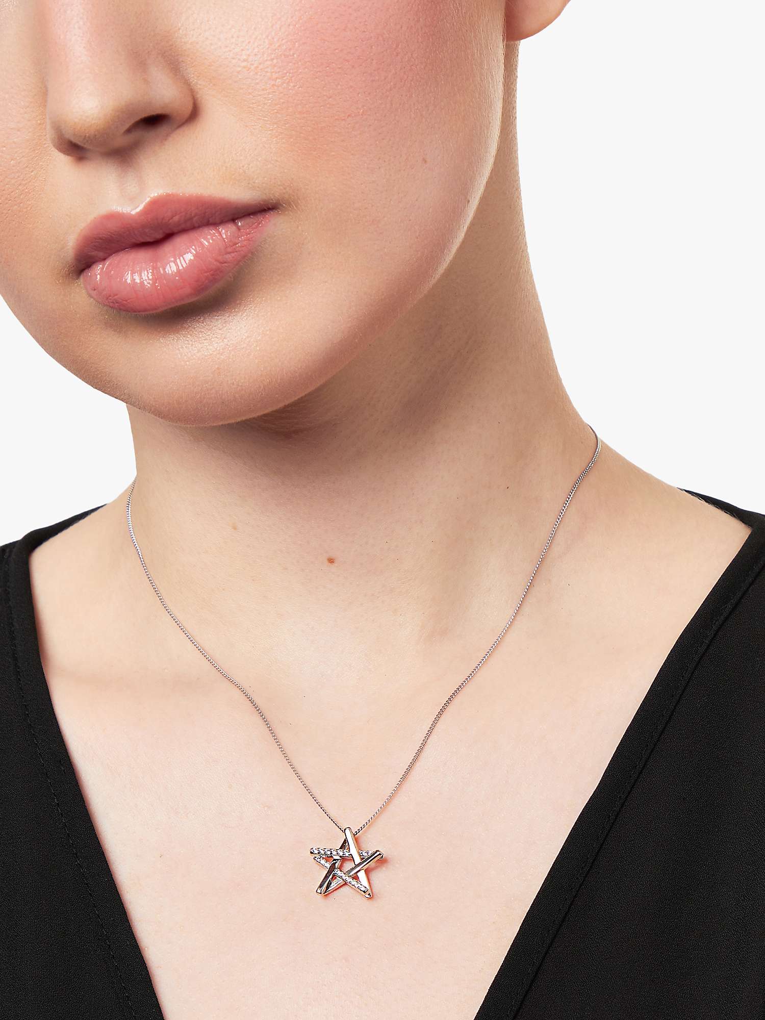 Buy Jools by Jenny Brown Cubic Zirconia Star Pendant Necklace, Silver Online at johnlewis.com