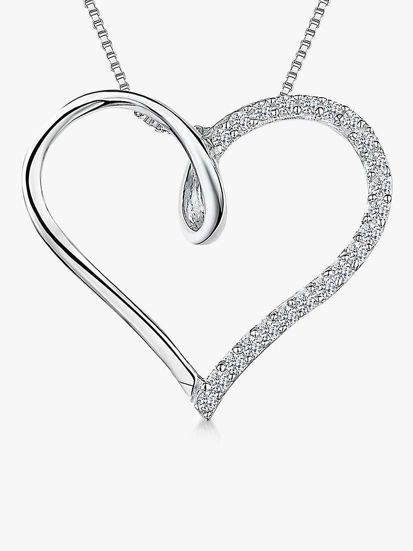 Buy Jools by Jenny Brown Open Heart Twist Pendant Necklace, Silver Online at johnlewis.com