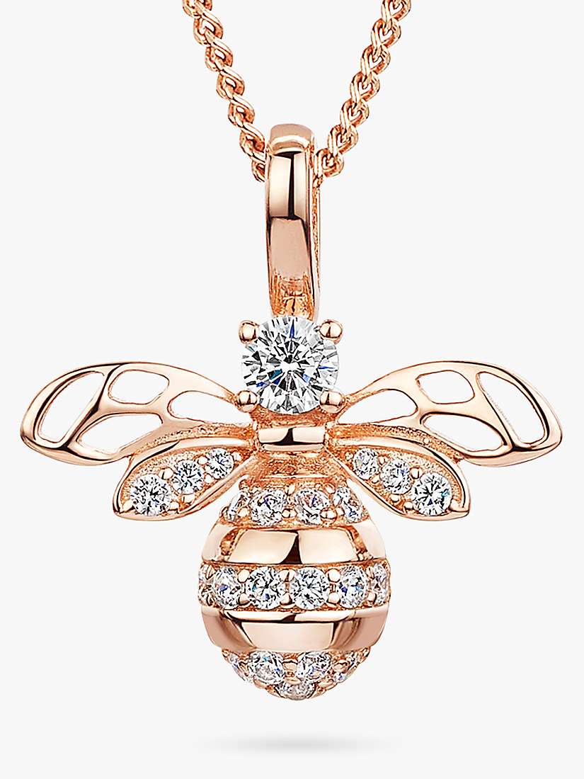 Buy Jools by Jenny Brown Cubic Zirconia Large Bumble Bee Pendant Necklace Online at johnlewis.com