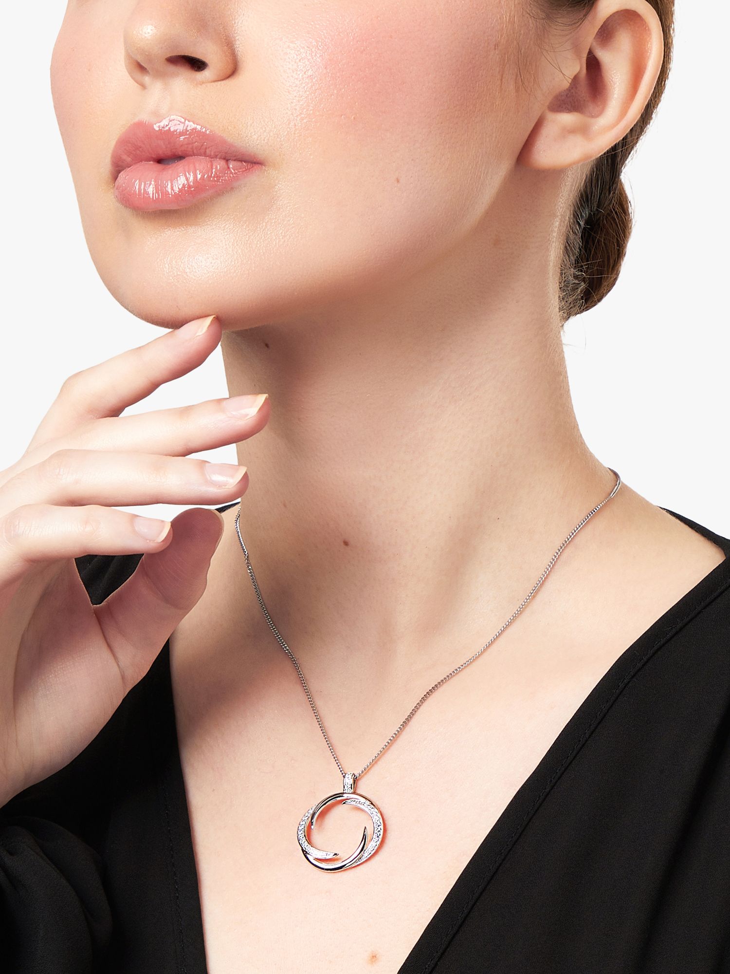 Buy Jools by Jenny Brown Swirl Effect Pendant Necklace, Silver Online at johnlewis.com
