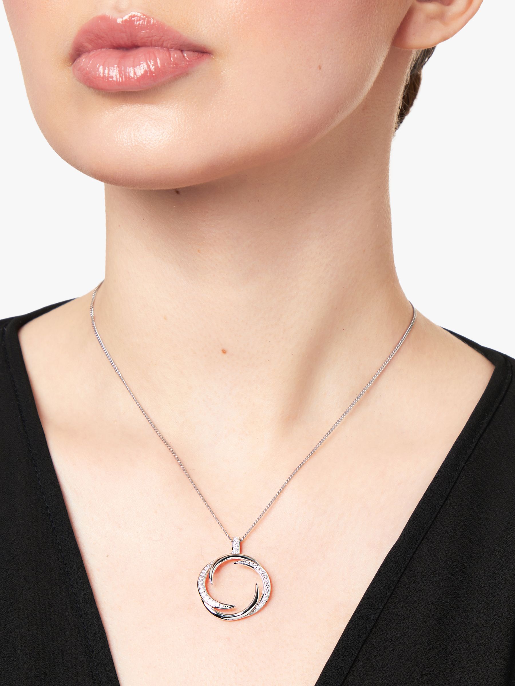 Buy Jools by Jenny Brown Swirl Effect Pendant Necklace, Silver Online at johnlewis.com