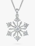 Jools by Jenny Brown Rubover Cubic Zirconia Snowflake Pendant Necklace